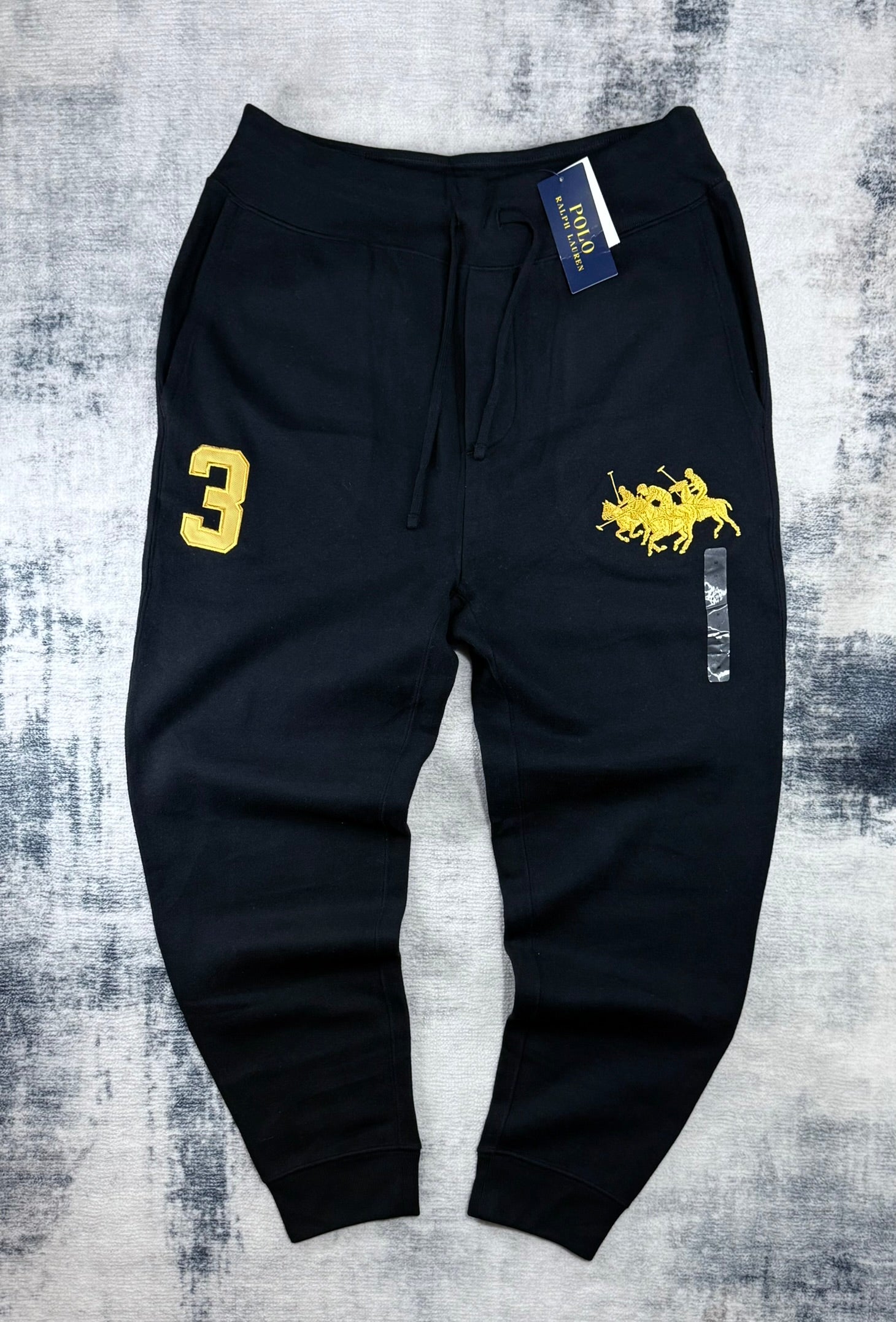 Pantalones Deportivos Ralph Lauren Logo Hombre Gris Mujer Polo