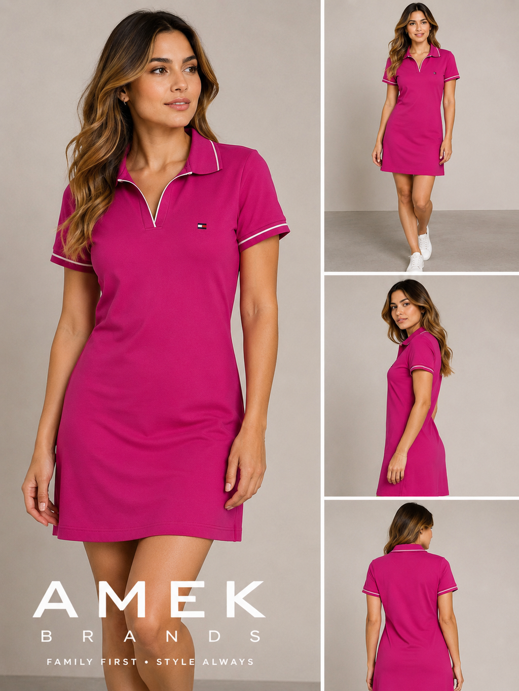 Vestido Cuello Tipo Polo Tommy Hilfiger