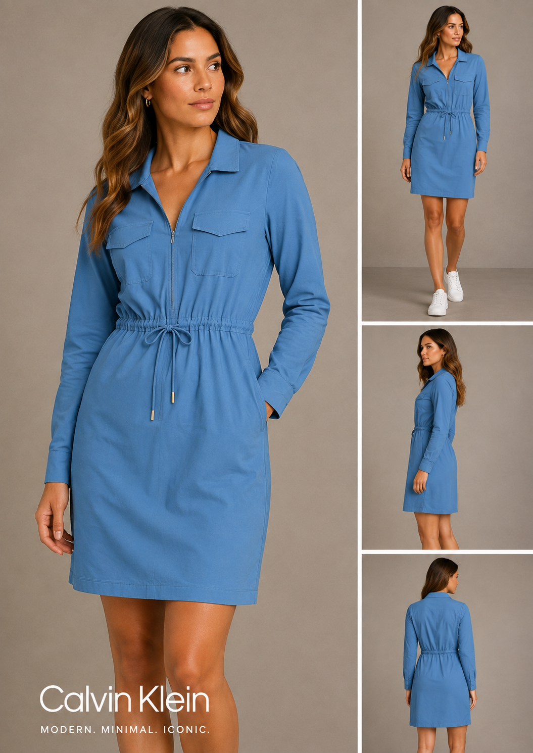 Vestido Tipo Camisa Calvin Klein