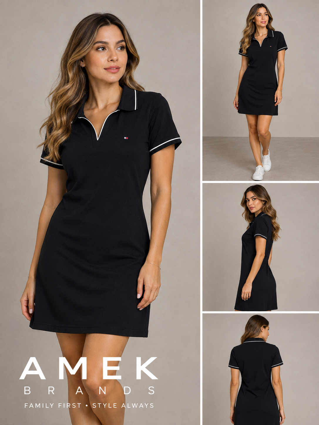 Vestido Cuello Tipo Polo Tommy Hilfiger
