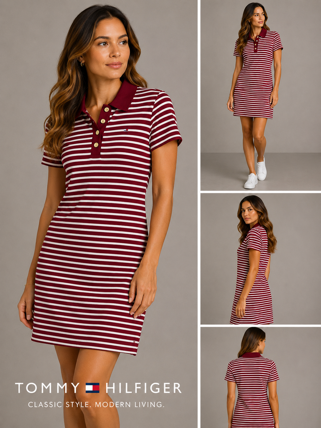 Vestido Cuello Tipo Polo Tommy Hilfiger